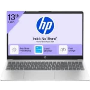 HP Intel Core i3 13th Gen 1315U - (8 GB/512 GB SSD/Windows 11 Home) 15-fd0568TU Thin and Light Laptop  (15.6 Inch, Natural Silver, 1.59 Kg, With MS Office)